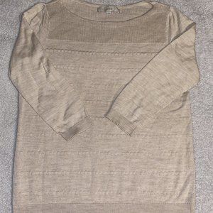Loft Tan Quarter Length Sweater